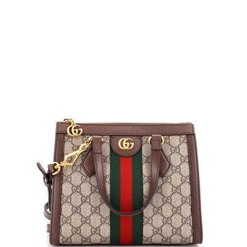 Gucci Ophidia Top Handle Tote GG Coated Canvas Small