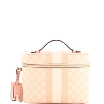 Gucci Savoy Beauty Case GG Coated Canvas with Leather Medium