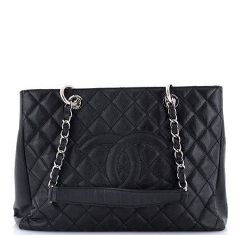 Chanel Grand Shopping Tote Quilted Caviar