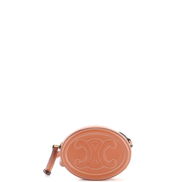 Celine Triomphe Oval Crossbody Bag Leather Mini