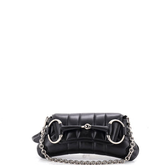 Gucci Horsebit Chain Shoulder Bag Vertical Quilted Leather Small