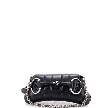 Gucci Horsebit Chain Shoulder Bag Vertical Quilted Leather Small