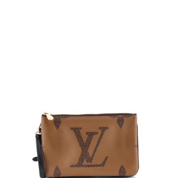 Louis Vuitton Double Zip Pochette Reverse Monogram Giant