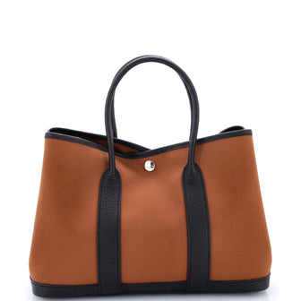 Hermes Garden Party Tote Toile and Leather 30