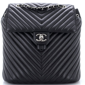 Chanel Urban Spirit Backpack Chevron Leather Large