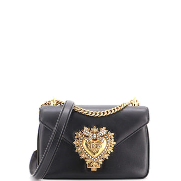 Dolce & Gabbana Devotion Compartment Chain Bag Leather Small