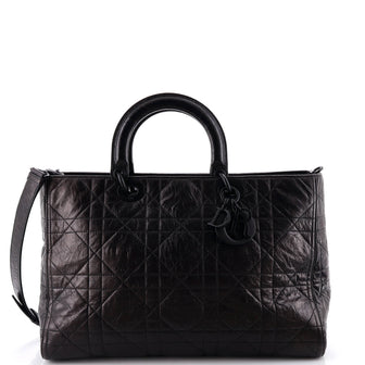 Christian Dior Ultra Matte Lady D-Sire Bag Macrocannage Crinkled Calfskin Large