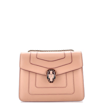 Bvlgari Serpenti Forever Square Shoulder Bag Leather Small