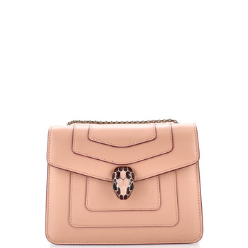 Bvlgari Serpenti Forever Square Shoulder Bag Leather Small