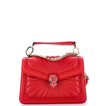 Bvlgari Serpenti Diamond Blast Shoulder Bag Quilted Leather Mini