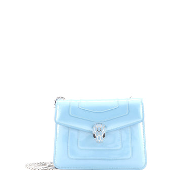 Bvlgari Serpenti Forever Square Shoulder Bag Patent Small