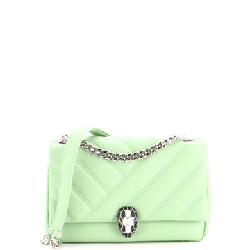 Bvlgari Serpenti Cabochon Shoulder Bag Diagonal Quilted Leather Small