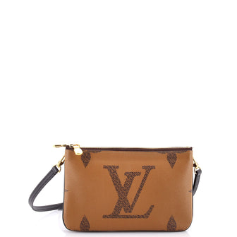 Louis Vuitton Double Zip Pochette Reverse Monogram Giant