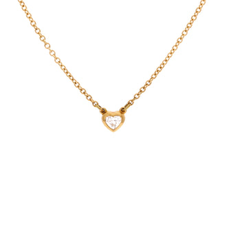 Tiffany & Co. Elsa Peretti Diamonds By The Yard Heart Pendant Necklace 18K Yellow Gold and Diamond