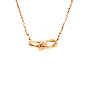 Tiffany & Co. HardWear Double Link Pendant Necklace 18K Rose Gold Small