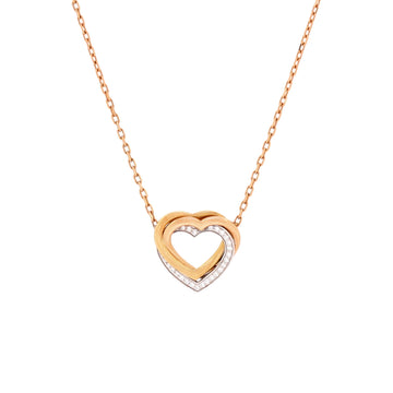 Cartier Trinity de Cartier Heart Pendant Necklace 18K Tricolor Gold with Diamonds