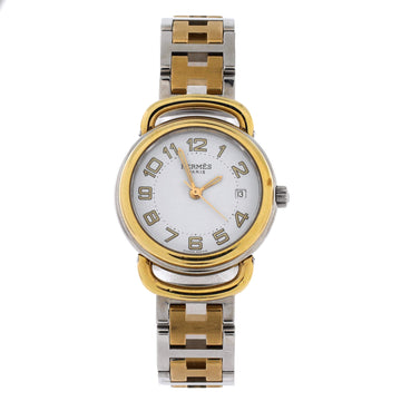 Hermes Pullman Quartz Watch Stainless Steel and Plated Metal 25