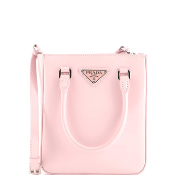 Prada Convertible Tote Brushed Leather Small
