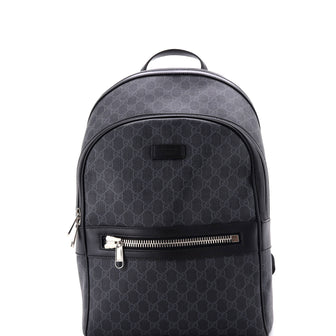 Gucci Front Zip Pocket Backpack GG Coated Canvas Medium