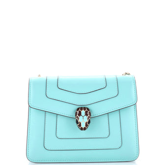 Bvlgari Serpenti Forever Square Shoulder Bag Leather Small