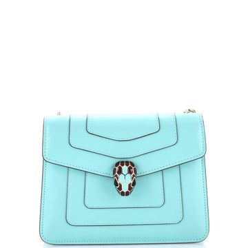 Bvlgari Serpenti Forever Square Shoulder Bag Leather Small