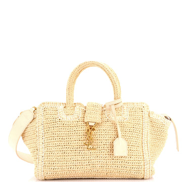 Saint Laurent Monogram Cabas Downtown Straw Baby