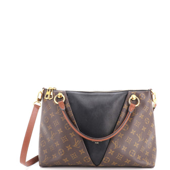Louis Vuitton V Tote Monogram Canvas and Leather MM