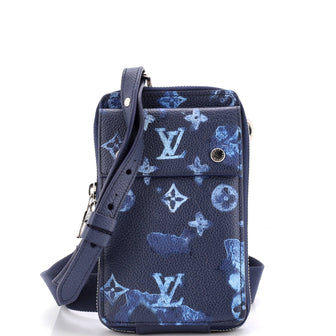 Louis Vuitton Phone Pouch Limited Edition Monogram Ink Watercolor Leather