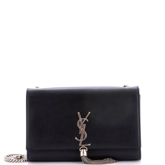 Saint Laurent Classic Monogram Tassel Crossbody Bag Leather Medium