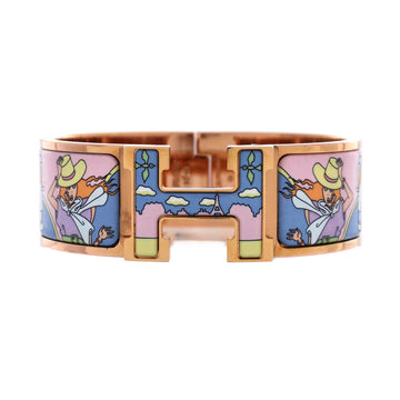 Hermes Clic H Bracelet Printed Enamel Wide