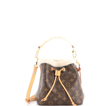 Louis Vuitton NeoNoe Handbag Monogram Canvas with Shearling BB