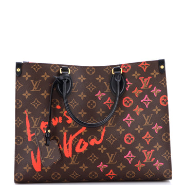Louis Vuitton OnTheGo Tote Limited Edition Fall in Love Monogram Canvas MM