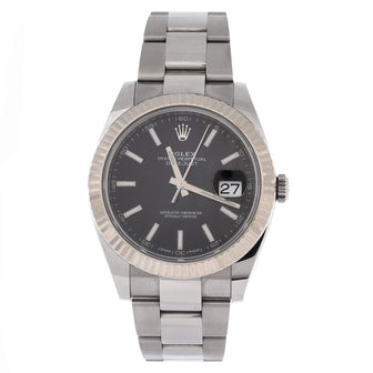 Rolex Oyster Perpetual Datejust Automatic Watch Stainless Steel and White Gold 41