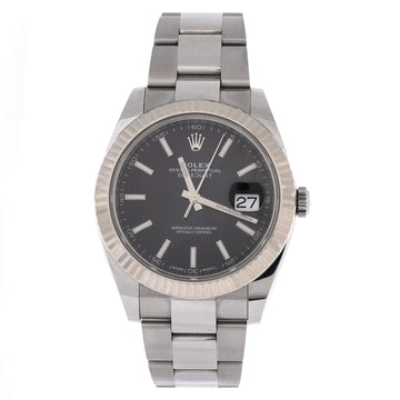 Rolex Oyster Perpetual Datejust Automatic Watch Stainless Steel and White Gold 41