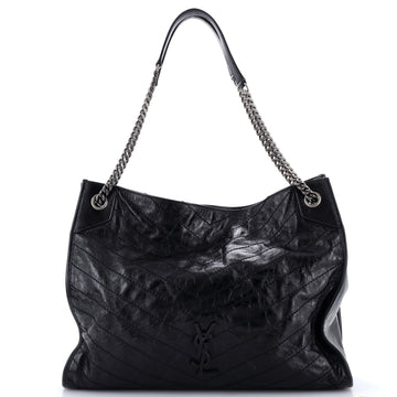 Saint Laurent Niki Shopping Tote Matelasse Chevron Leather Large