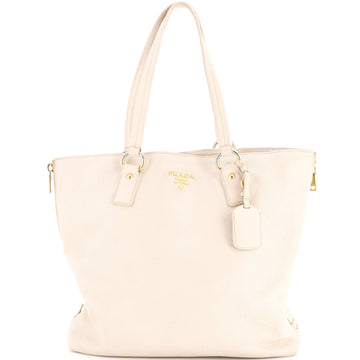 Prada Side Zip Shopper Tote Vitello Daino Large