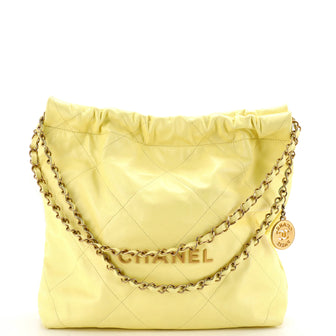 Chanel 22 Chain Hobo Quilted Calfskin Small