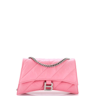 Balenciaga Crush Chain Flap Bag Quilted Crushed Calfskin Small