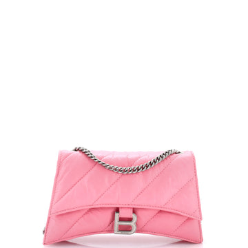 Balenciaga Crush Chain Flap Bag Quilted Crushed Calfskin Small