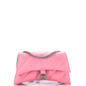 Balenciaga Crush Chain Flap Bag Quilted Crushed Calfskin Small