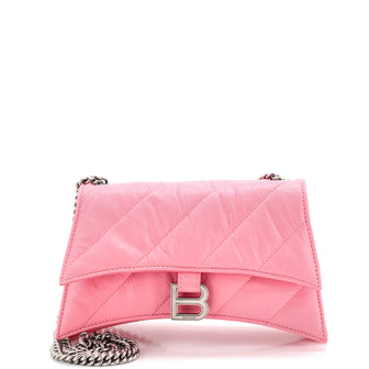 Balenciaga Crush Chain Flap Bag Quilted Crushed Calfskin Small