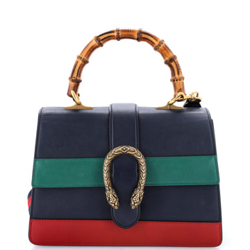 Gucci Dionysus Bamboo Top Handle Bag Colorblock Leather Medium
