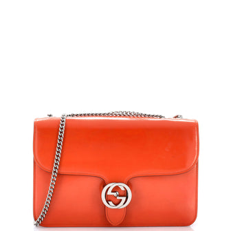 Gucci Interlocking Shoulder Bag Patent Medium