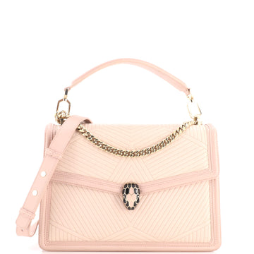 Bvlgari Serpenti Forever Shoulder Bag Quilted Leather Medium