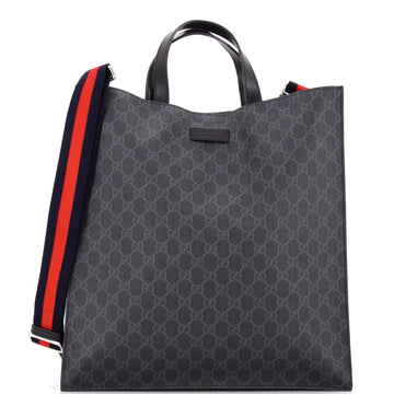 Gucci Convertible Soft Open Tote GG Coated Canvas Tall