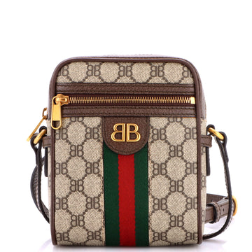 Balenciaga x Gucci The Hacker Project Zip Messenger Bag BB Coated Canvas Mini
