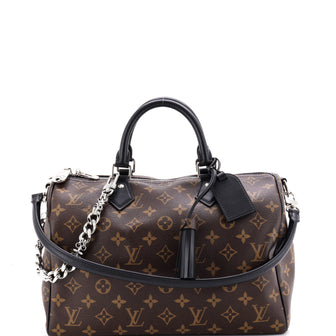 Louis Vuitton Dark Speedy Soft Bandouliere Bag Monogram Canvas 30