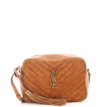 Saint Laurent Lou Camera Bag Matelasse Chevron Suede Small
