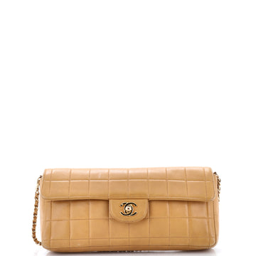Chanel Chocolate Bar Flap Bag Quilted Lambskin East West