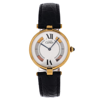 Cartier Must de Cartier Vendome Quartz Watch Vermeil Plated Sterling Silver and Alligator 30